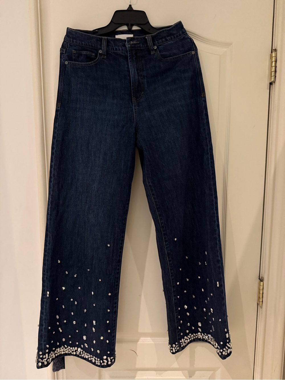 Habitual Dark Blue Wide-Leg Jeans with Silver Embellishments